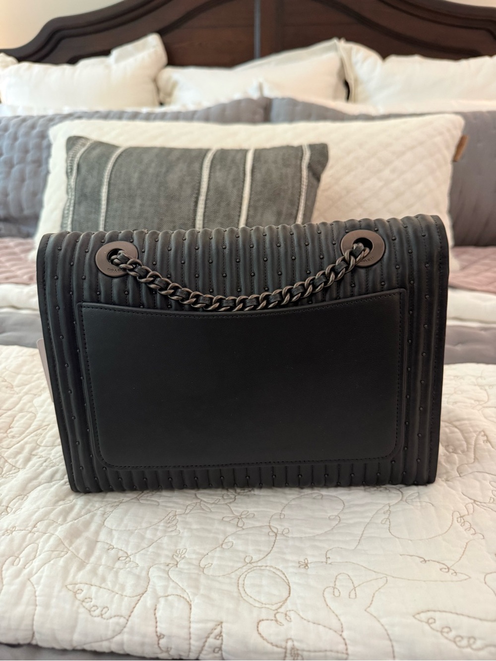 NWT Coach Parker With Quilting & Rivets Black - Picture 4 of 10